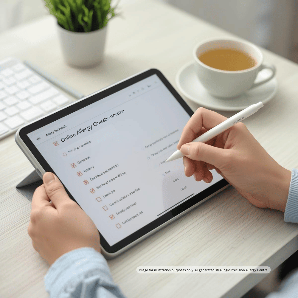 Allogic Precision Allergy Centre online allergy questionnaire